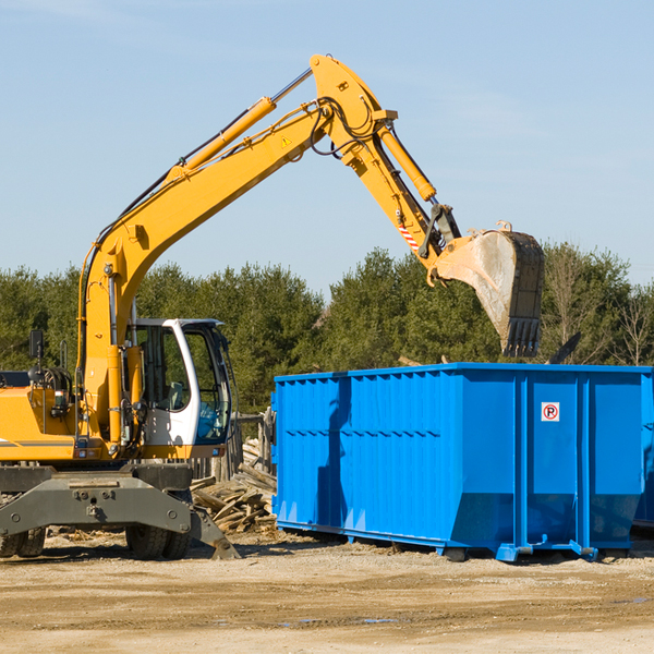 what are the rental fees for a residential dumpster in Greenfield